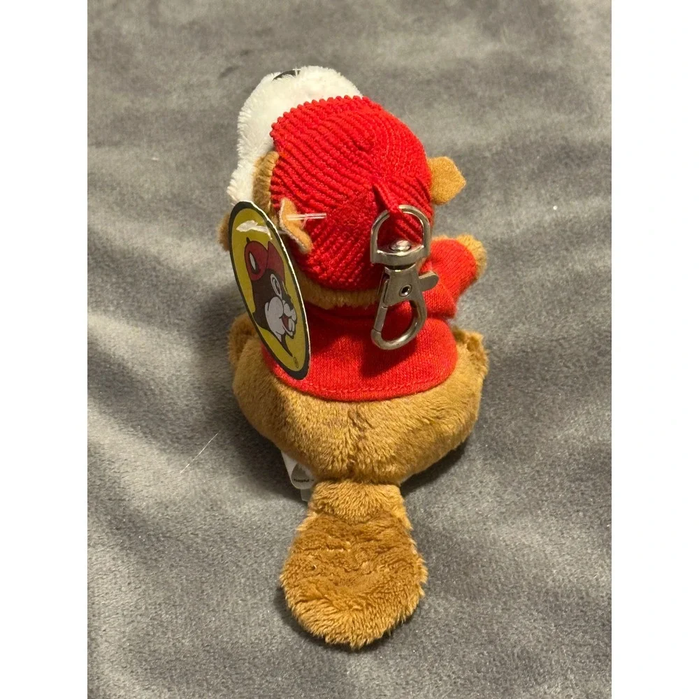 Buc-ee's Beaver Plush Keychain Red Hat and Shirt Texas Souvenir 5 Inch NWT
